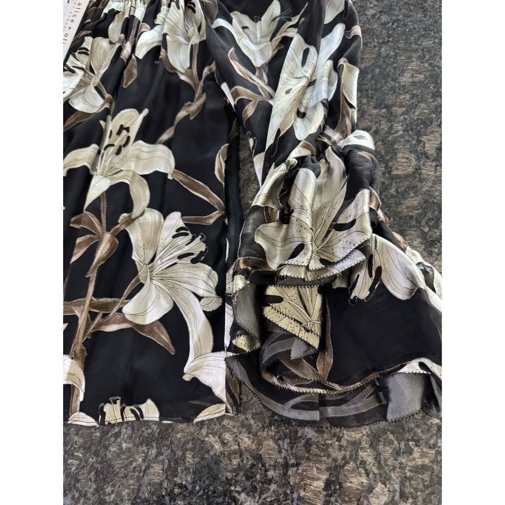 Alice + Olivia Ardelia Floral Off-the-Shoulder Blouse Stargazer Sz Small. Lilly - Picture 3 of 9